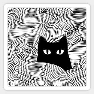 Abstract Cat Sticker